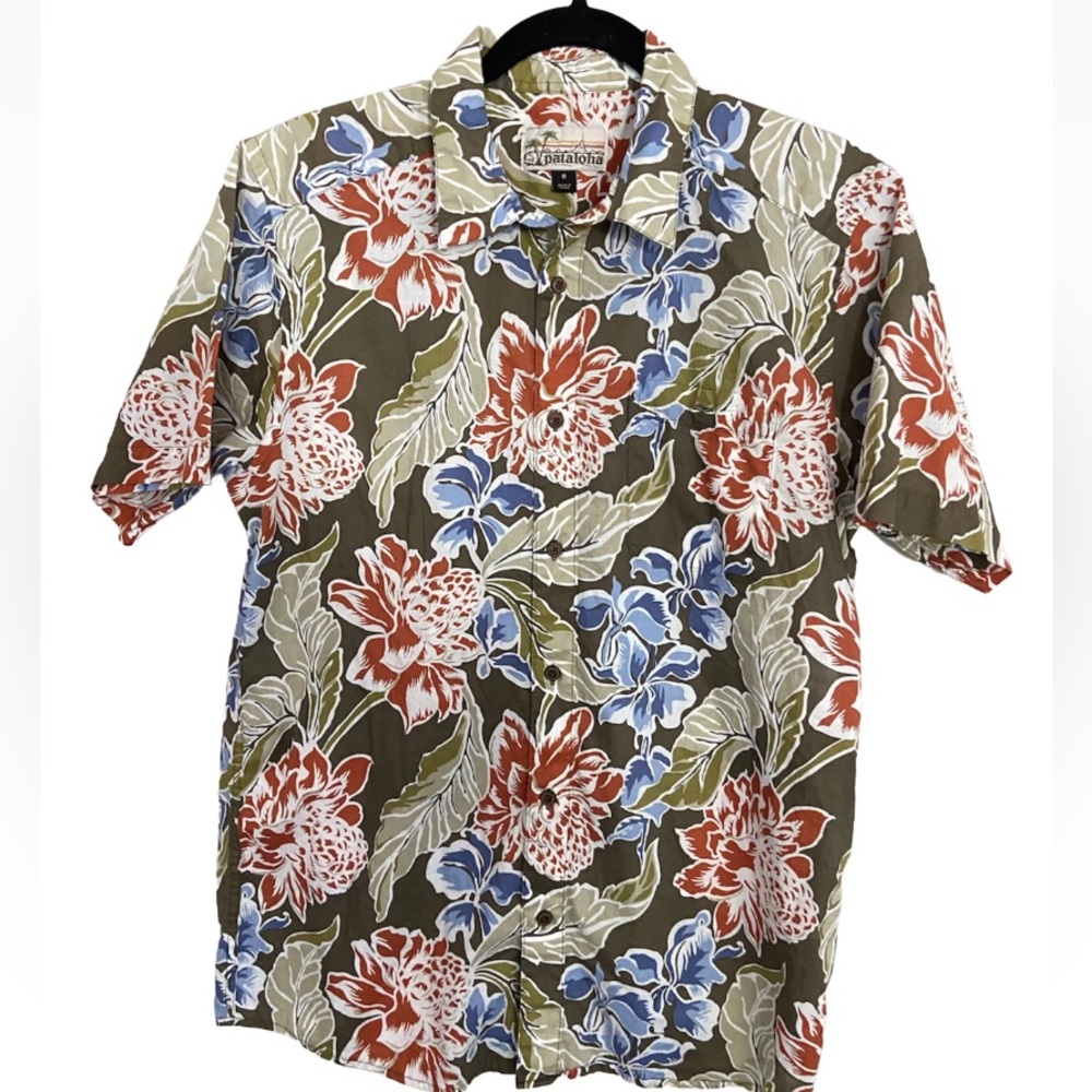 Patagonia pataloha Floral Hawaiian print Shirt medium